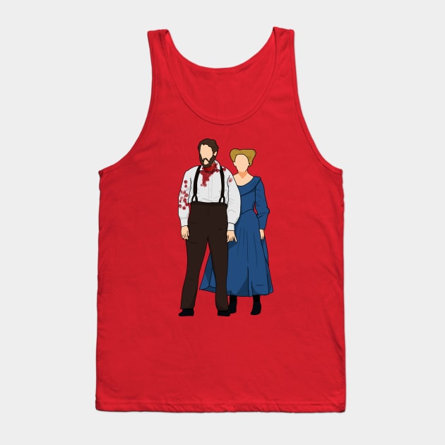Sweeney Todd Covered in Blood and Mrs Lovett Tank Top by byebyesally